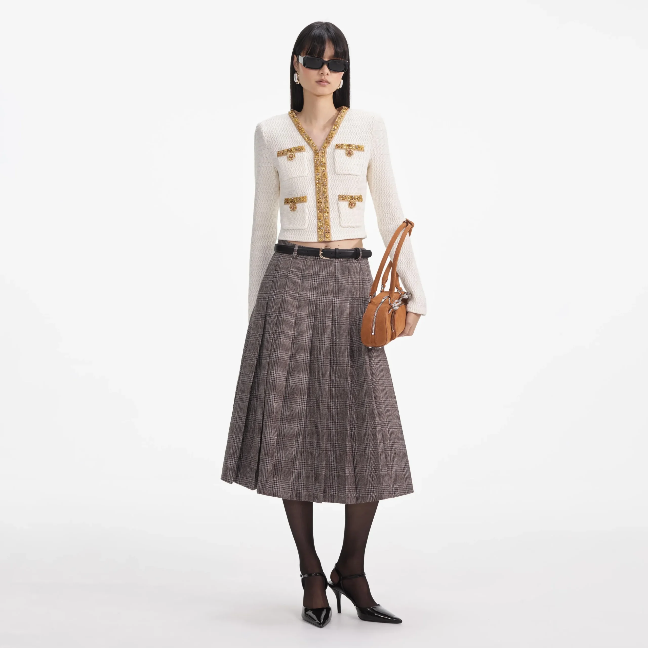 Lurex Knit Cardigan^self-portrait Best