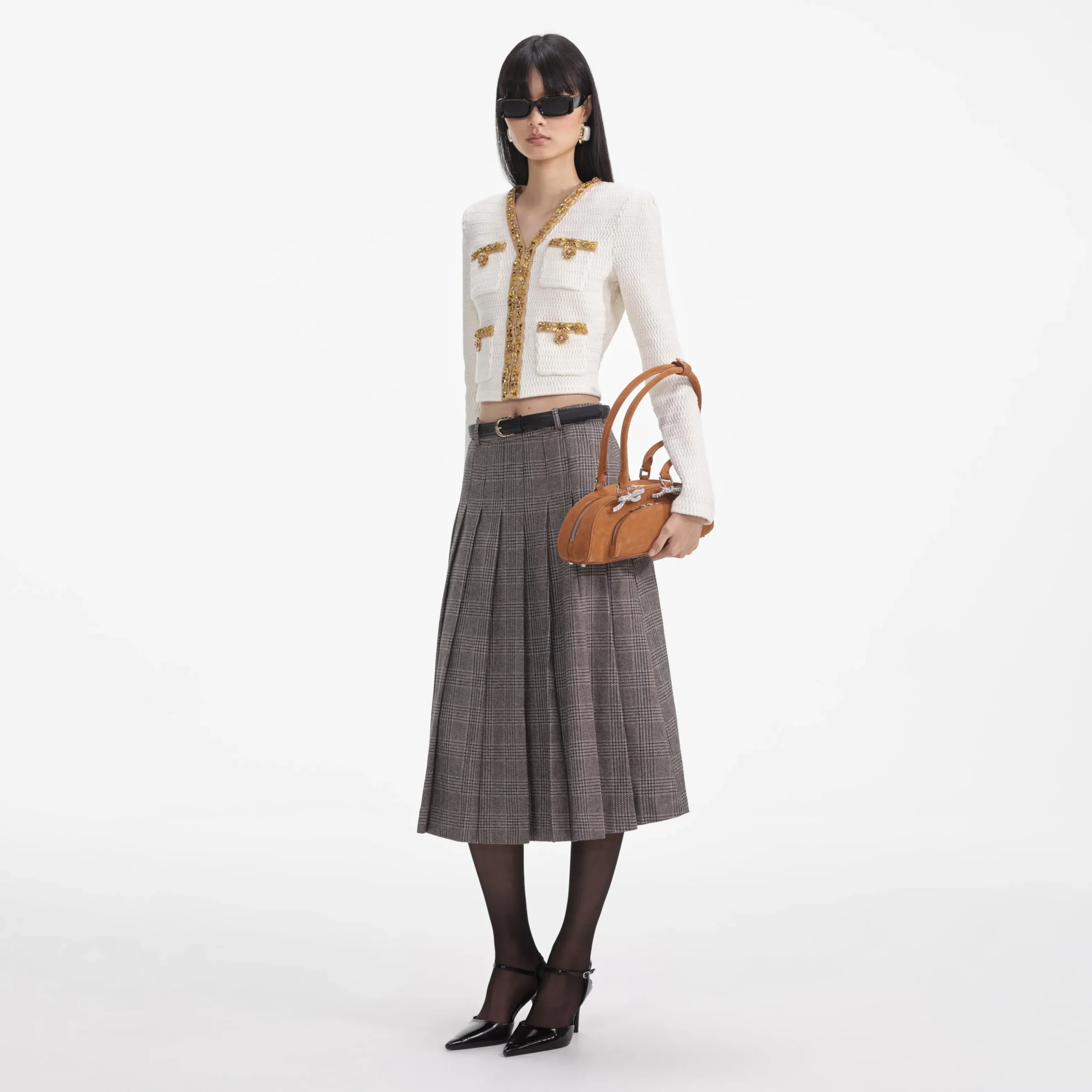 Lurex Knit Cardigan^self-portrait Best