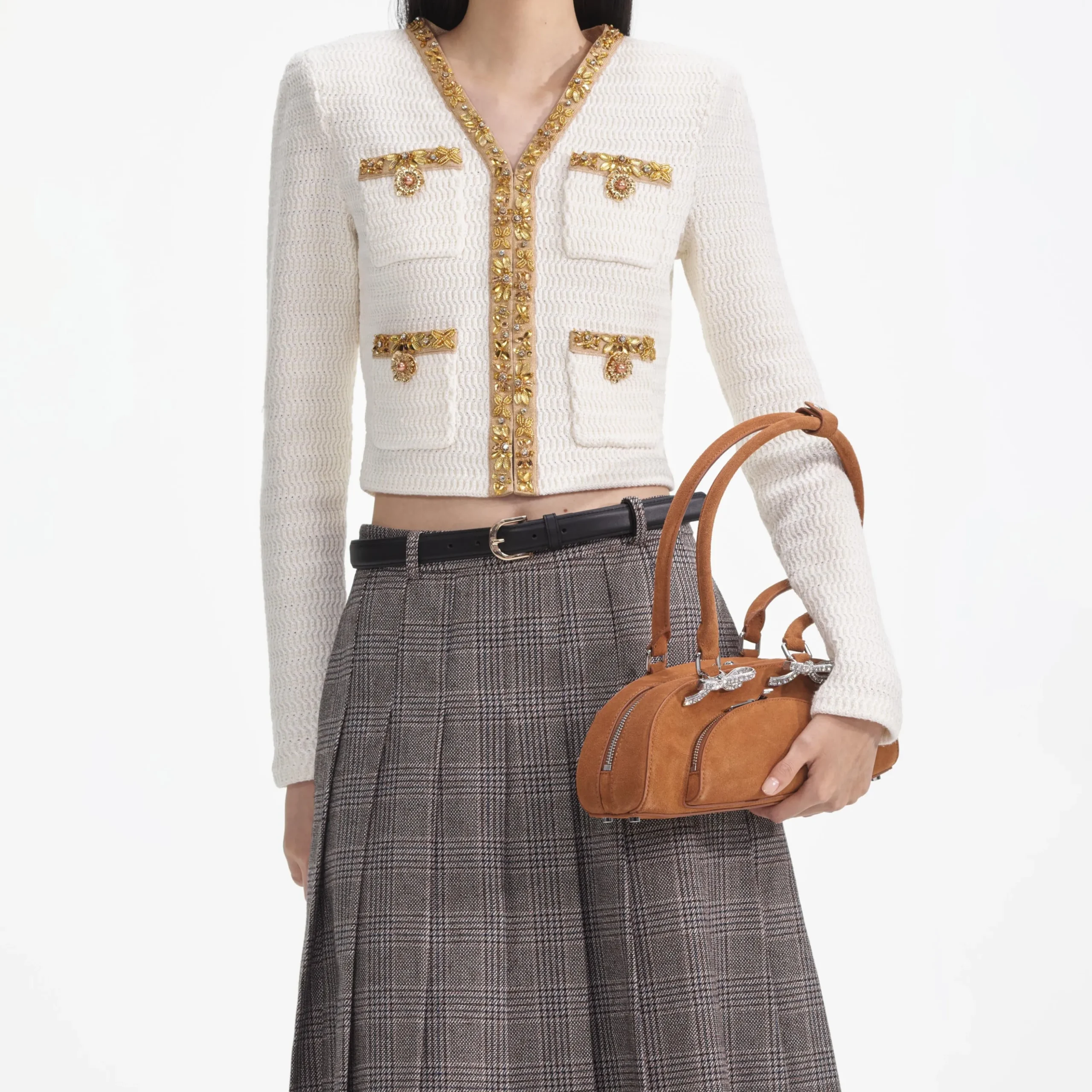 Lurex Knit Cardigan^self-portrait Best