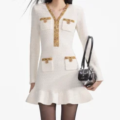 Lurex Knit Mini Dress^self-portrait Outlet