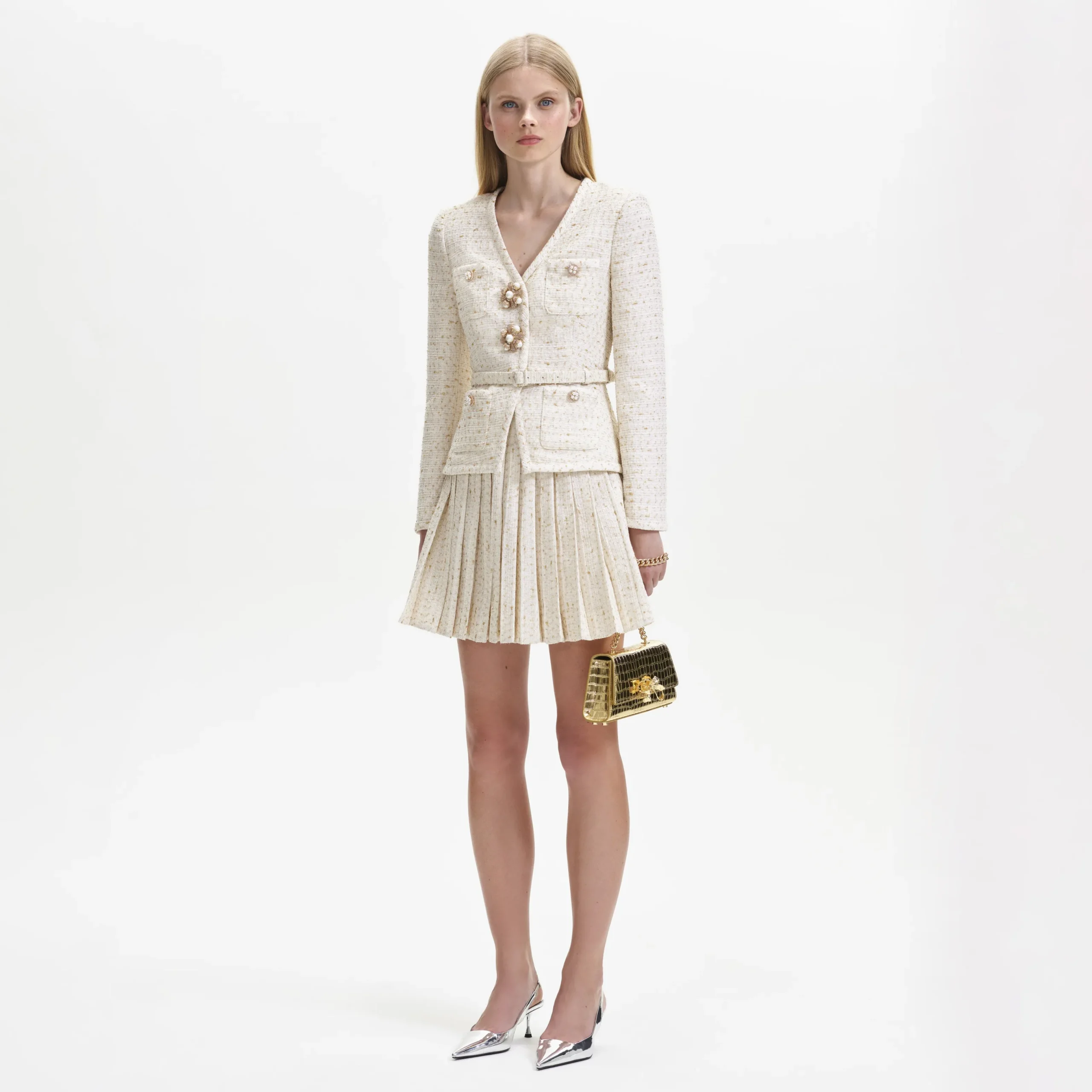 Metallic Boucle Mini Jacket Dress^self-portrait Best