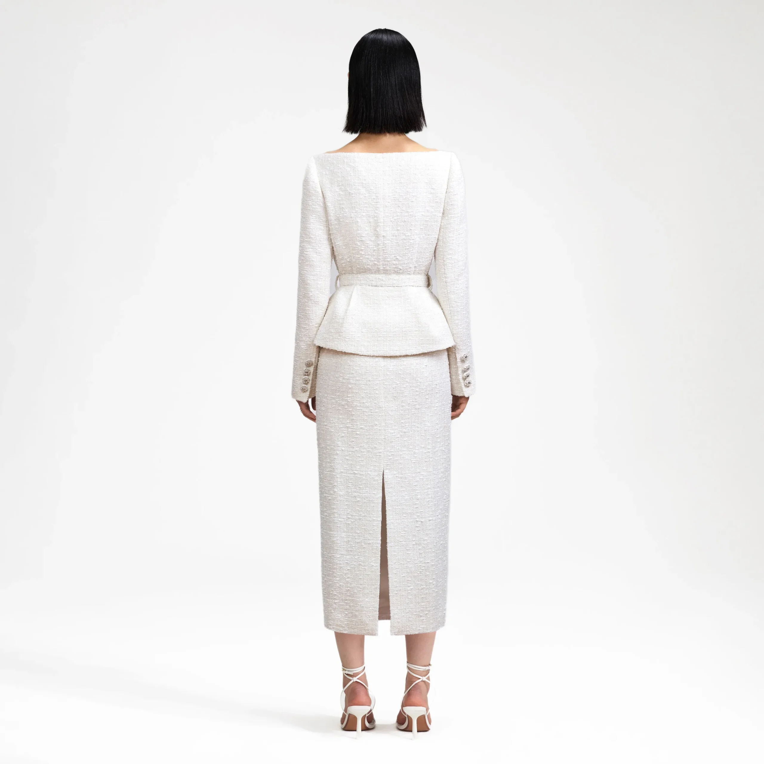 Off Shoulder Boucle Midi Dress^self-portrait Flash Sale