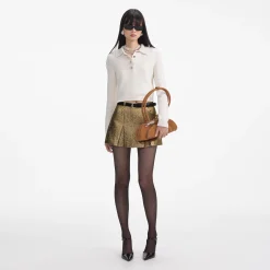 Pearl Collar Alpaca Knit Top^self-portrait Best