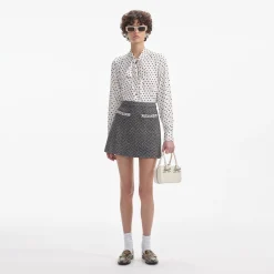 Polka Dot Satin Blouse^self-portrait Online