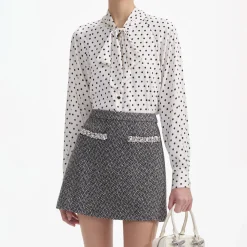 Polka Dot Satin Blouse^self-portrait Online
