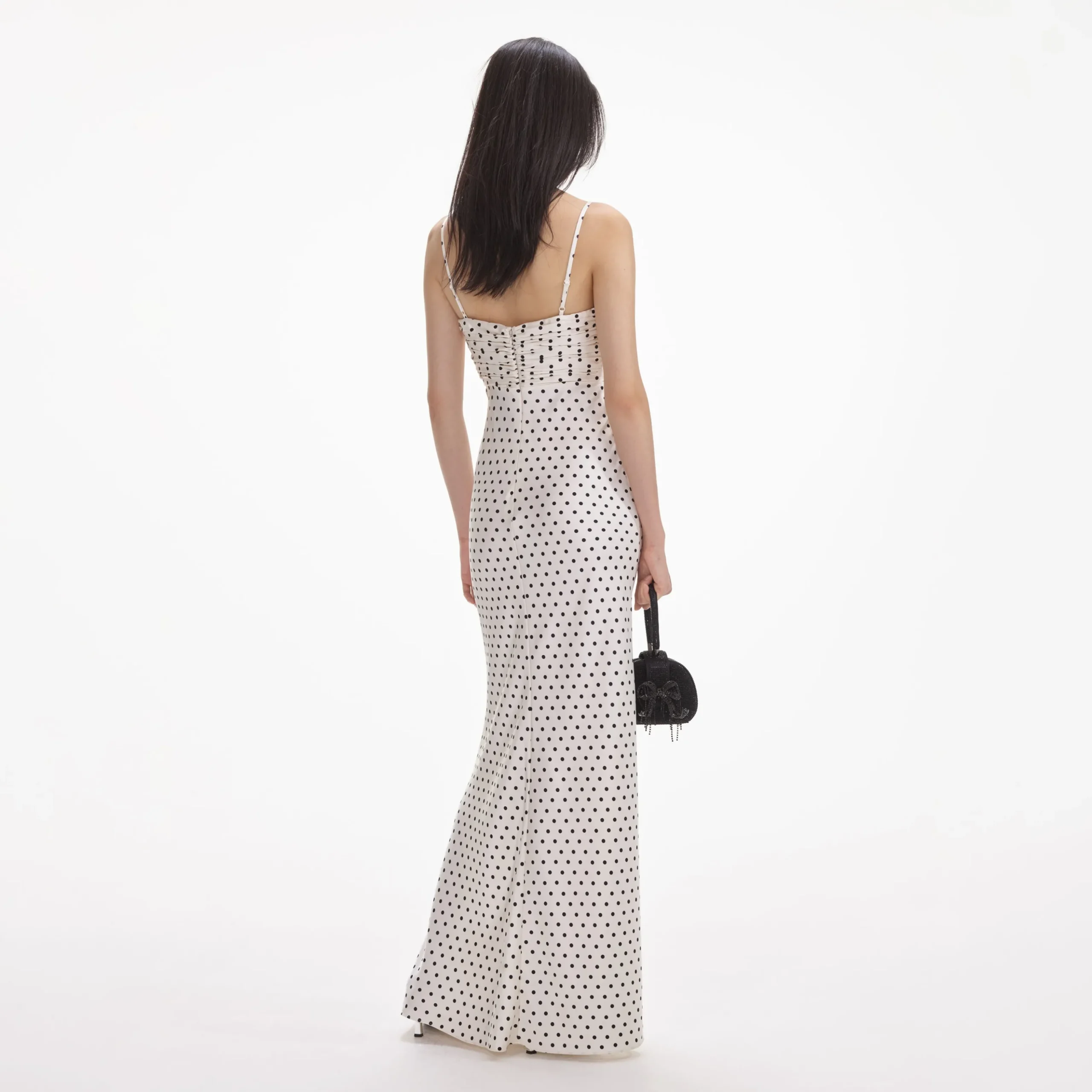 Polka Dot Satin Maxi Dress^self-portrait Cheap