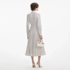 Polka Dot Satin Midi Dress^self-portrait Online