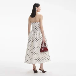 Polka Dot Taffeta Midi Dress^self-portrait Hot