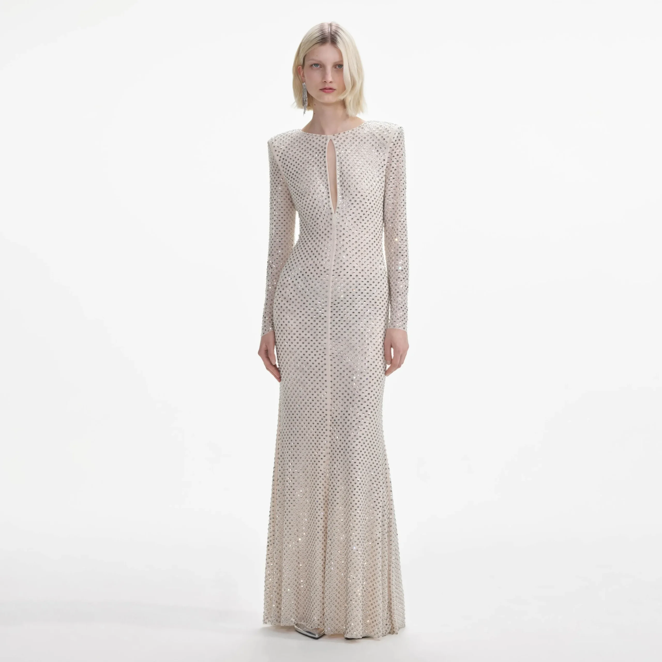 Rhinestone Keyhole Maxi Dress^self-portrait Cheap