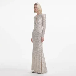 Rhinestone Keyhole Maxi Dress^self-portrait Cheap