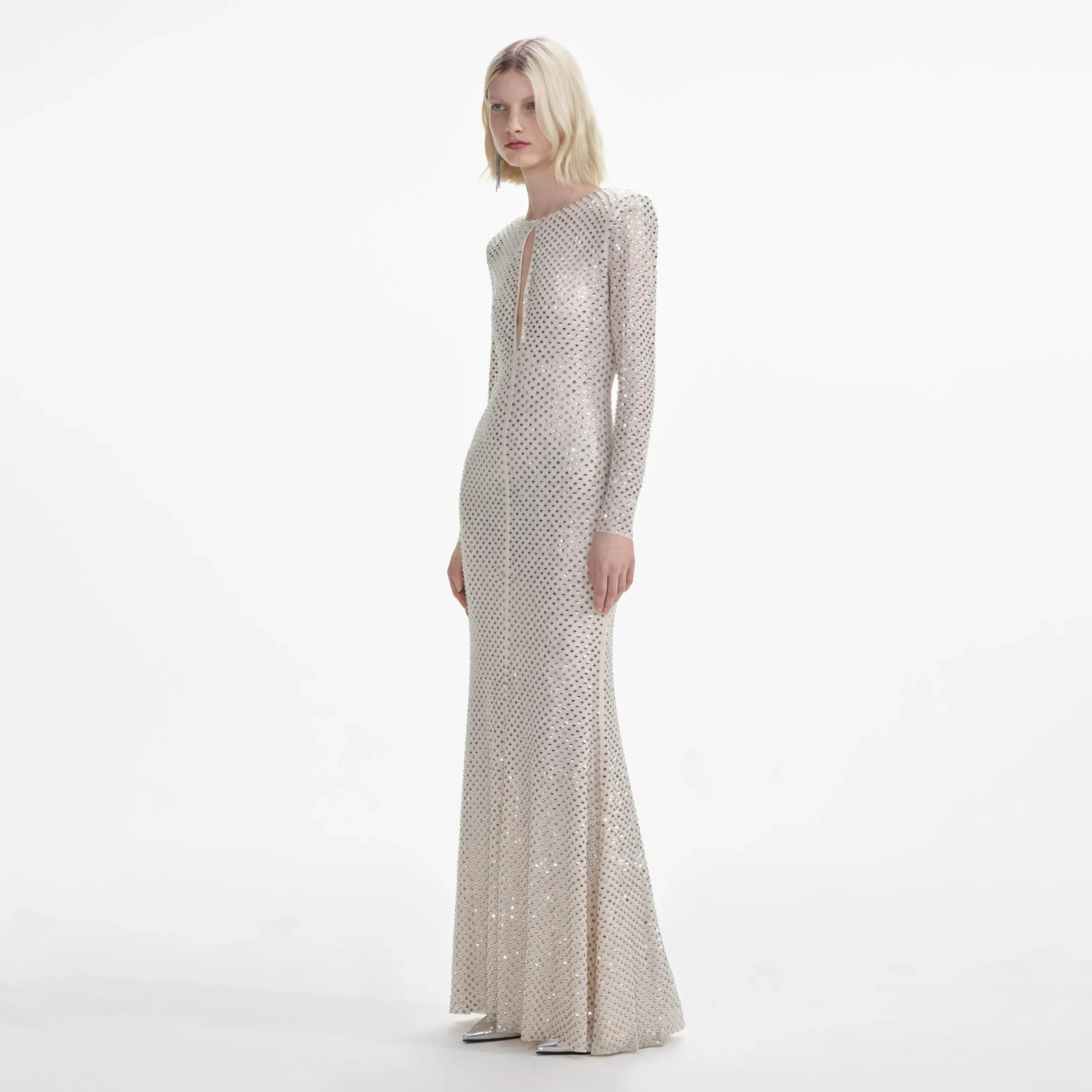 Rhinestone Keyhole Maxi Dress^self-portrait Cheap