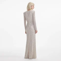 Rhinestone Keyhole Maxi Dress^self-portrait Cheap