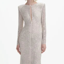 Rhinestone Keyhole Maxi Dress^self-portrait Cheap