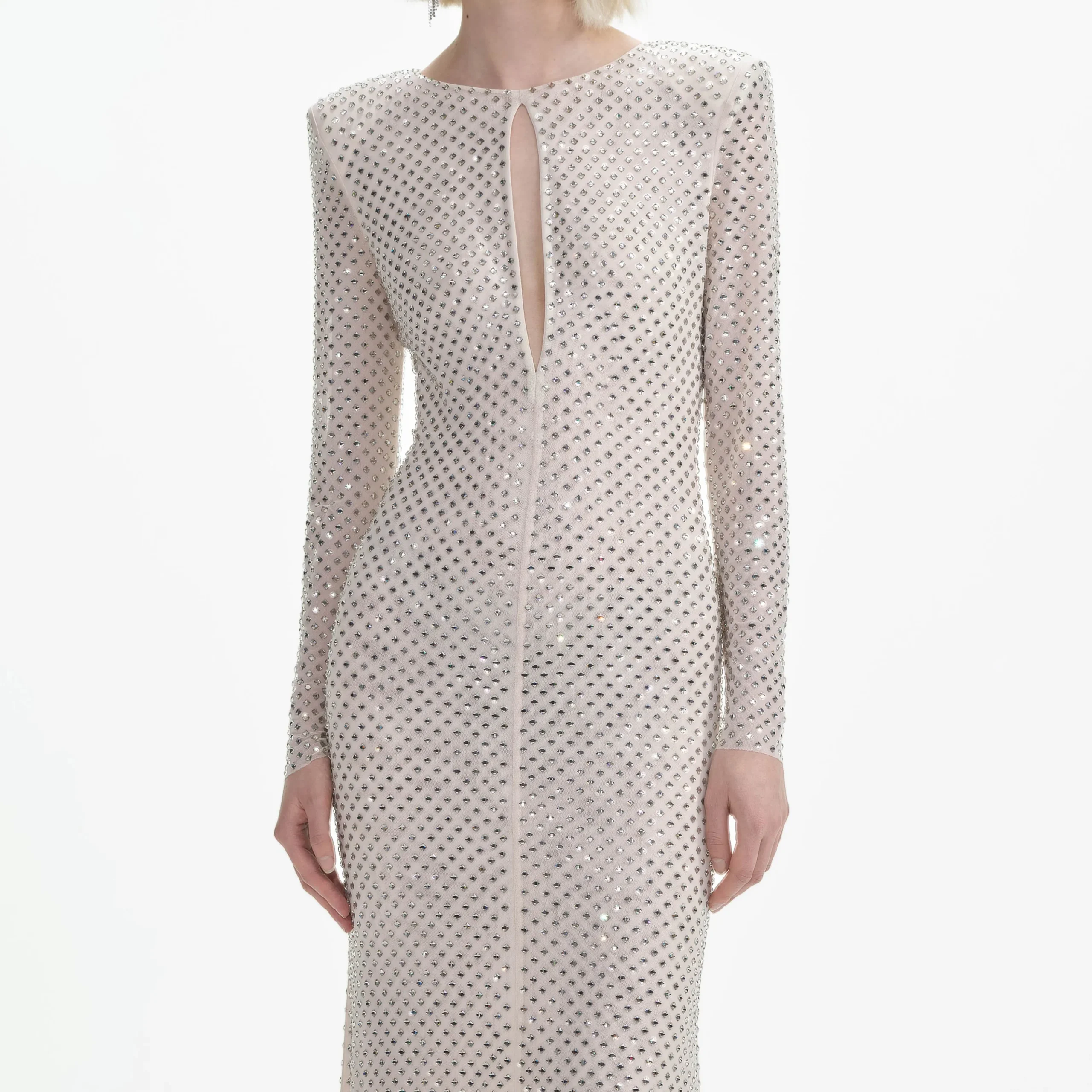 Rhinestone Keyhole Maxi Dress^self-portrait Cheap