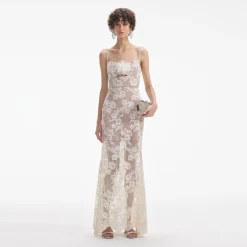 Rhinestone Lace Maxi Dress^self-portrait Outlet