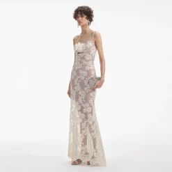 Rhinestone Lace Maxi Dress^self-portrait Outlet