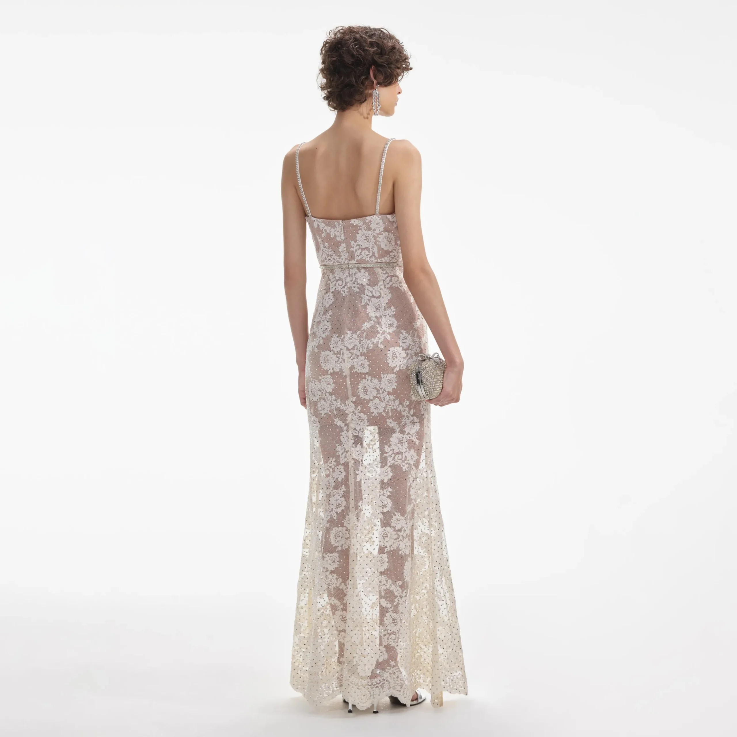 Rhinestone Lace Maxi Dress^self-portrait Outlet