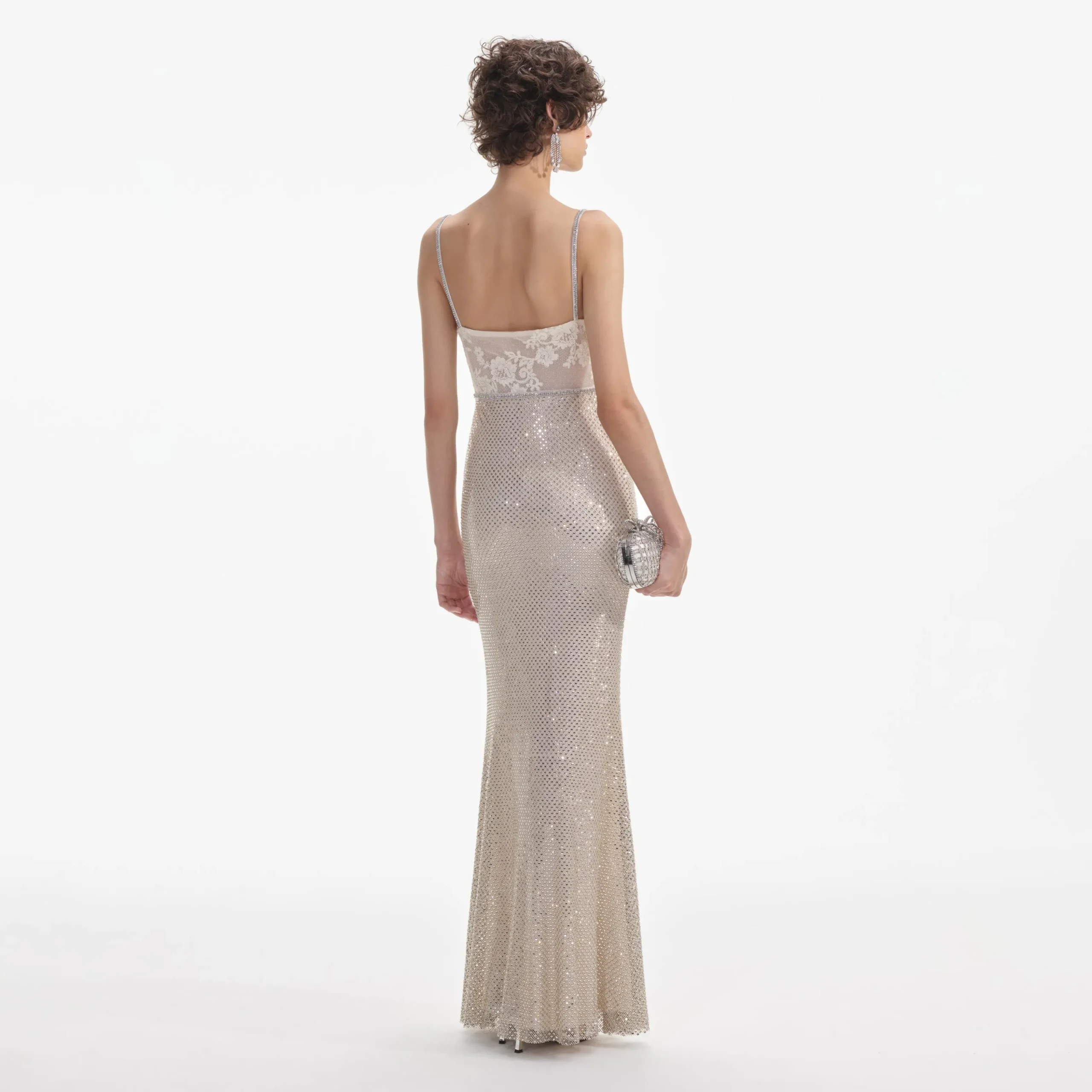 Rhinestone Mesh Maxi Dress^self-portrait Discount