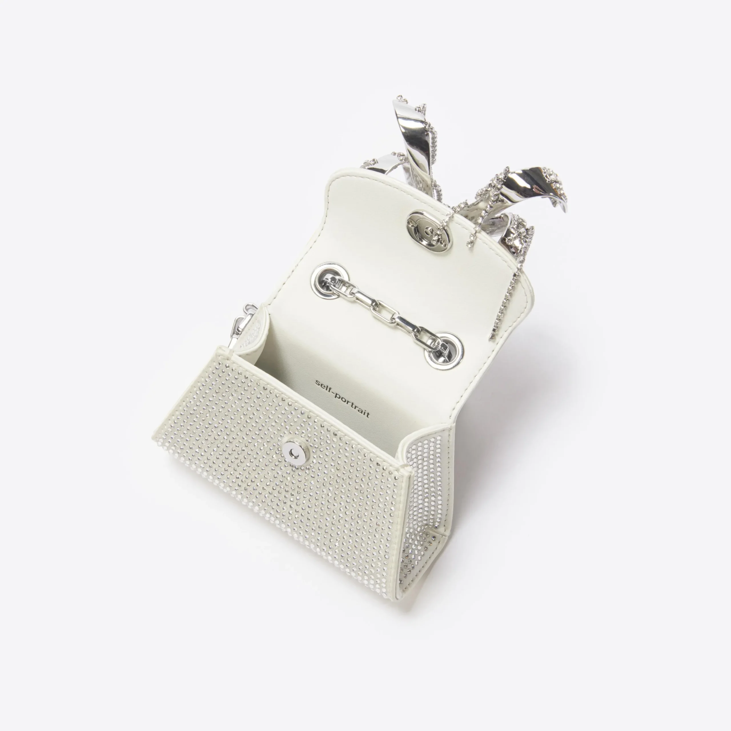 Rhinestone Micro Bow Bag^self-portrait Online