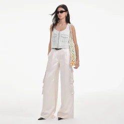 Satin Cargo Trousers^self-portrait Best Sale