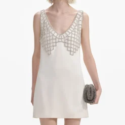 Satin Diamante Bralette Mini Dress^self-portrait Outlet