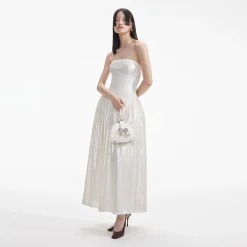 Sequin Bandeau Midi Dress^self-portrait Shop