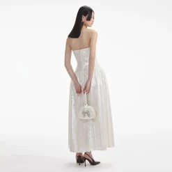 Sequin Bandeau Midi Dress^self-portrait Shop