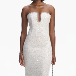 Sequin Boucle Strapless Midi Dress^self-portrait Flash Sale