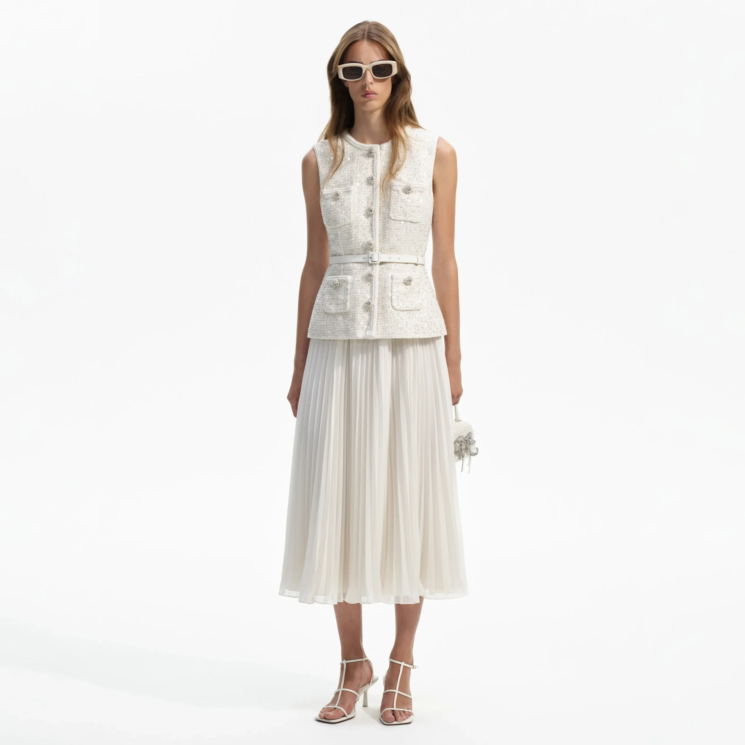 Sequin Boucle Tailored Midi Dress^self-portrait Cheap