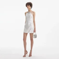 Sequin Halter Mini Dress^self-portrait Clearance