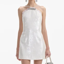 Sequin Halter Mini Dress^self-portrait Clearance