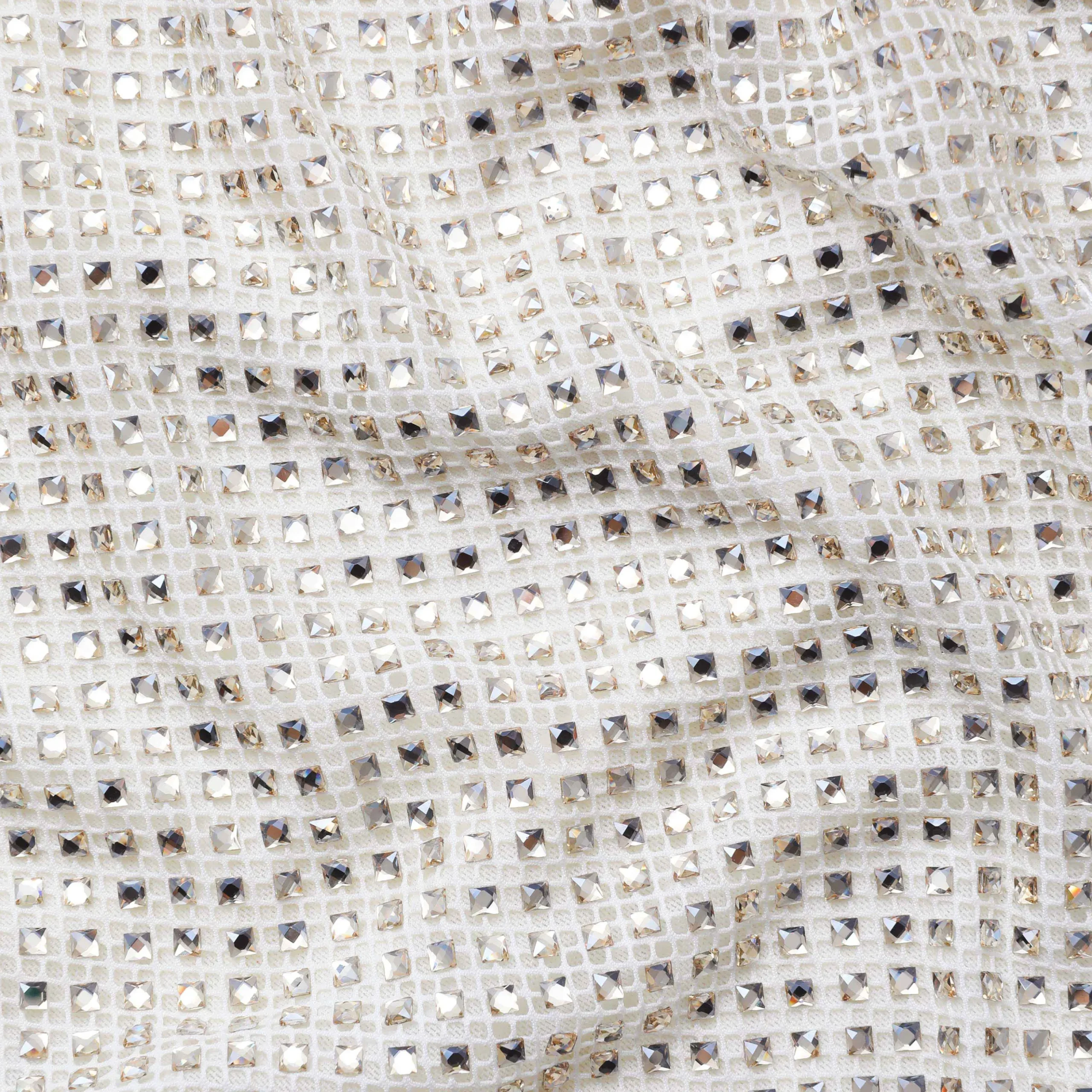 Square Rhinestone Fishnet Midi Dress^self-portrait Outlet