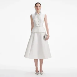 Taffeta Diamante Midi Dress^self-portrait Store