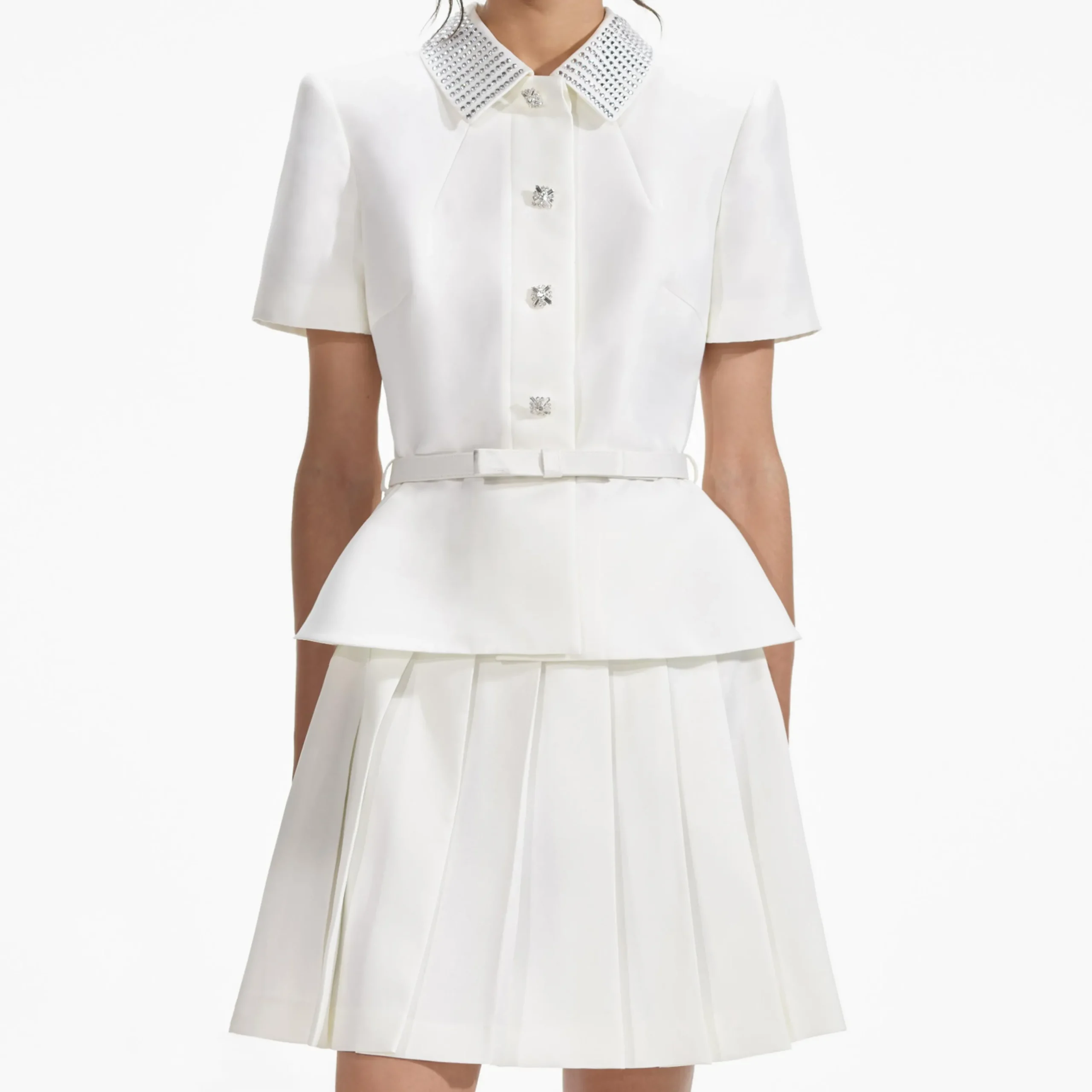 Taffeta Diamante Mini Dress^self-portrait Flash Sale