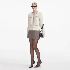 Textured Knit Embellished Cardigan^self-portrait Hot