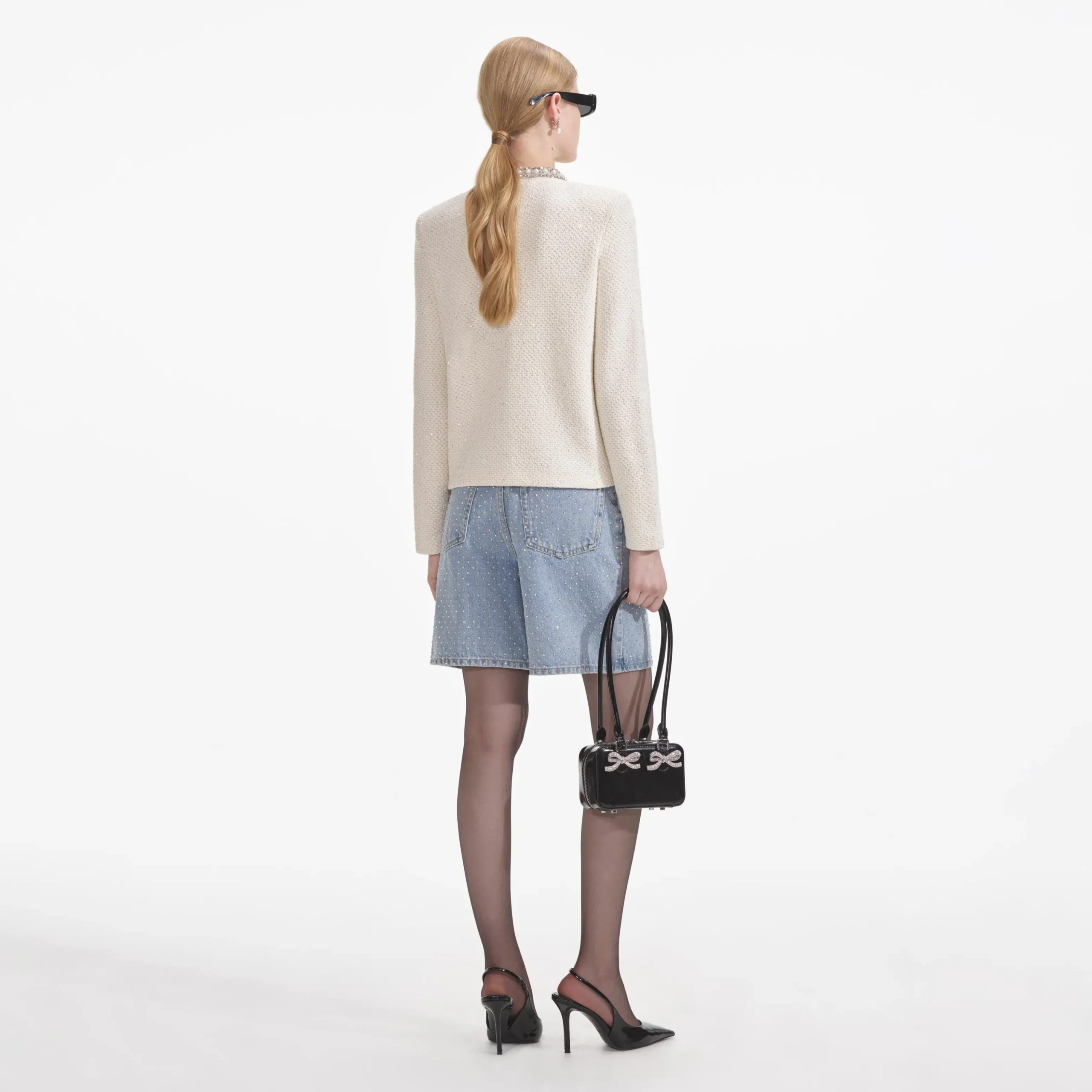 Textured Knit Embellished Cardigan^self-portrait Hot