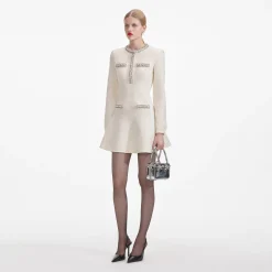 Textured Knit Embellished Mini Dress^self-portrait Online