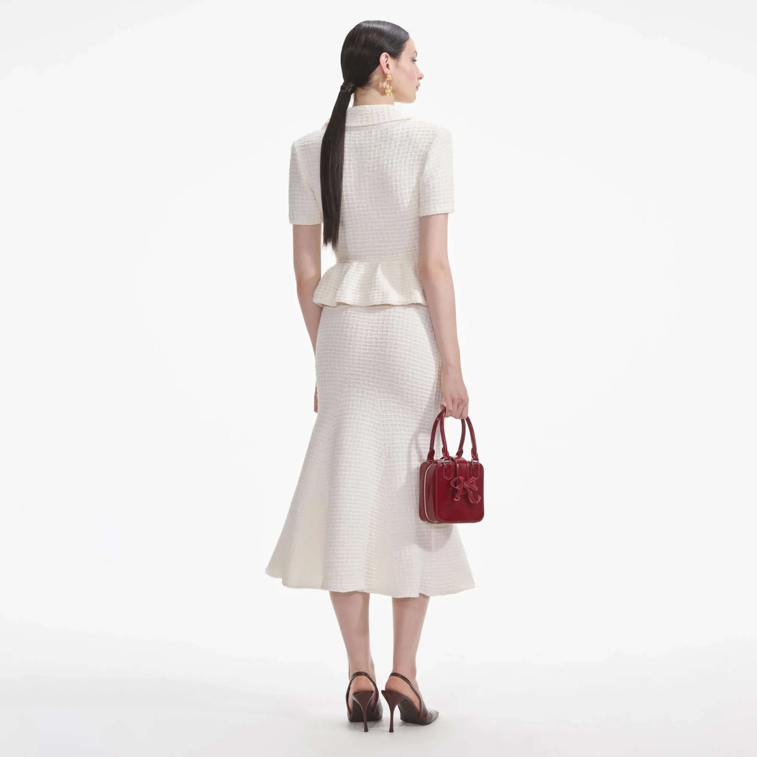 Textured Knit Midi Dress^self-portrait Shop