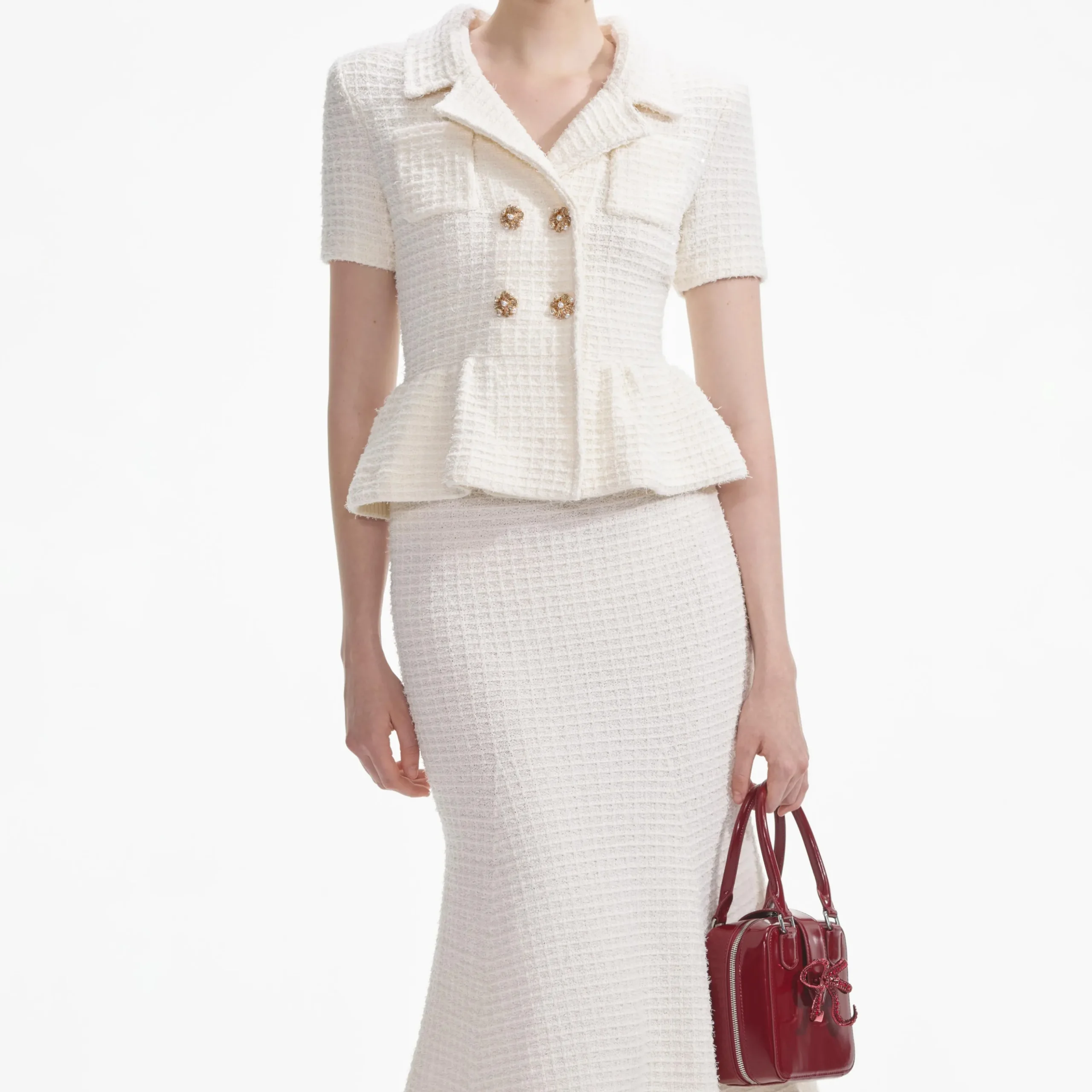Textured Knit Midi Dress^self-portrait Shop