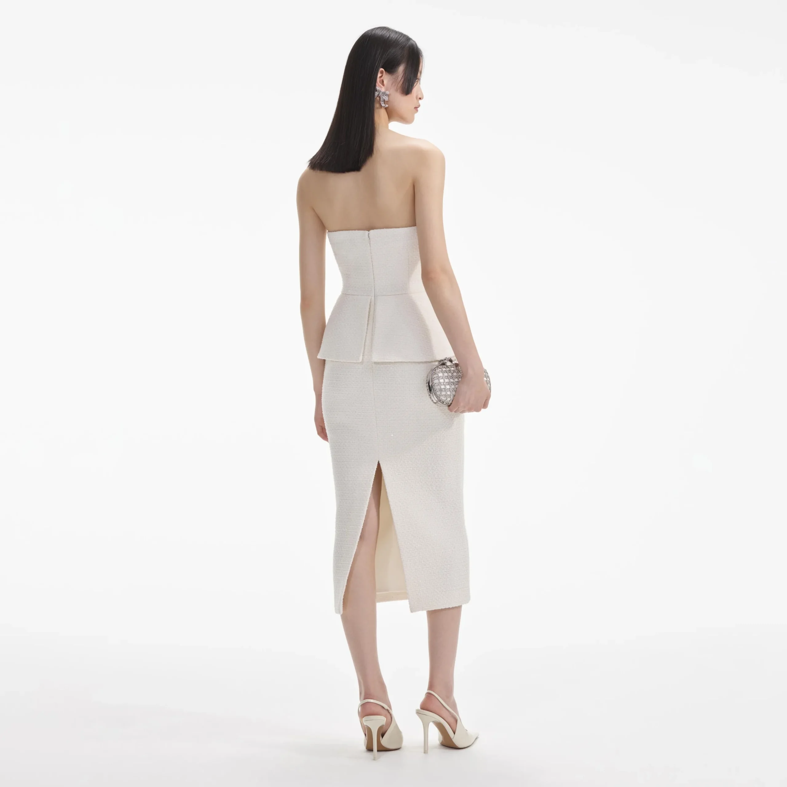 Tinsel Boucle Bandeau Midi Dress^self-portrait Clearance
