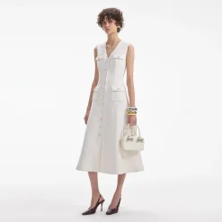 Tinsel Boucle Buttoned Midi Dress^self-portrait Sale