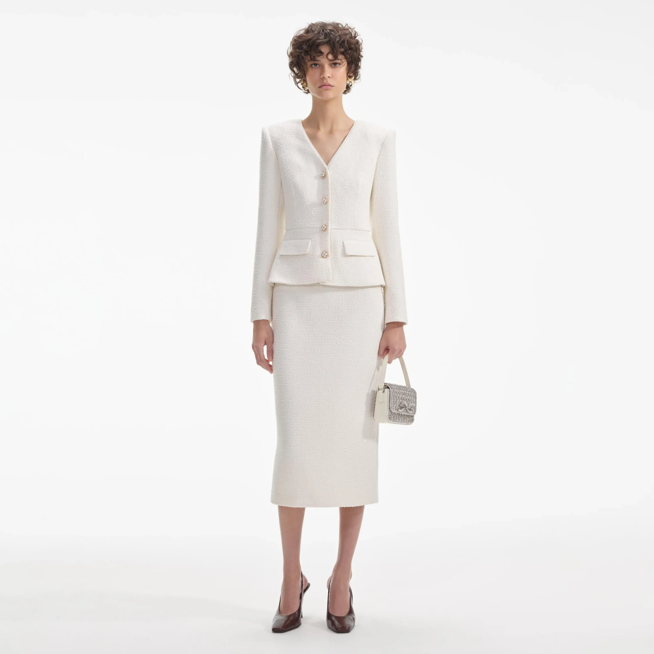 Tinsel Boucle Midi Dress^self-portrait Hot