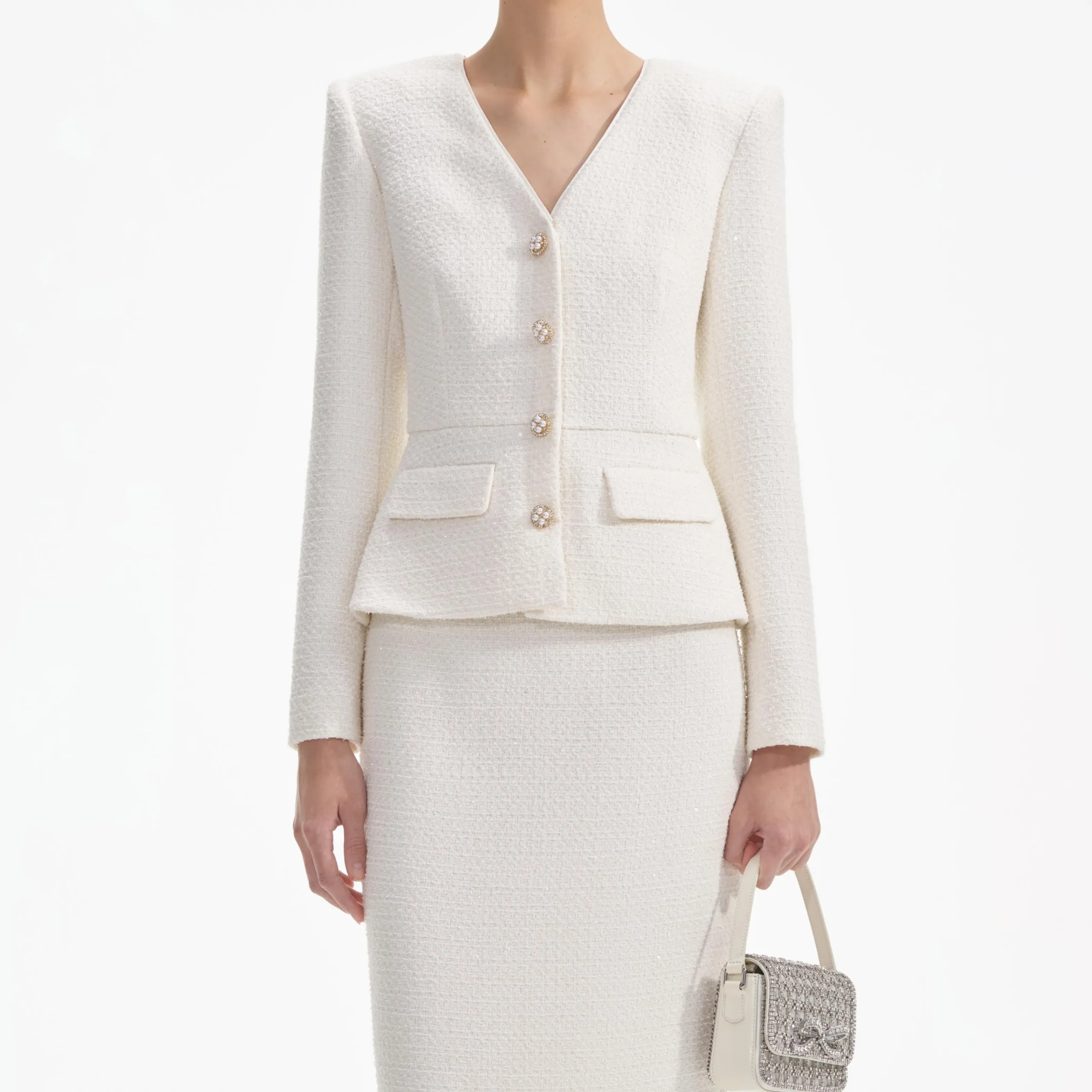 Tinsel Boucle Midi Dress^self-portrait Hot