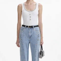 Embellished Denim Jeans^self-portrait Store