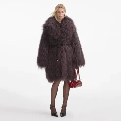 Brown Shearling Coat^self-portrait Clearance