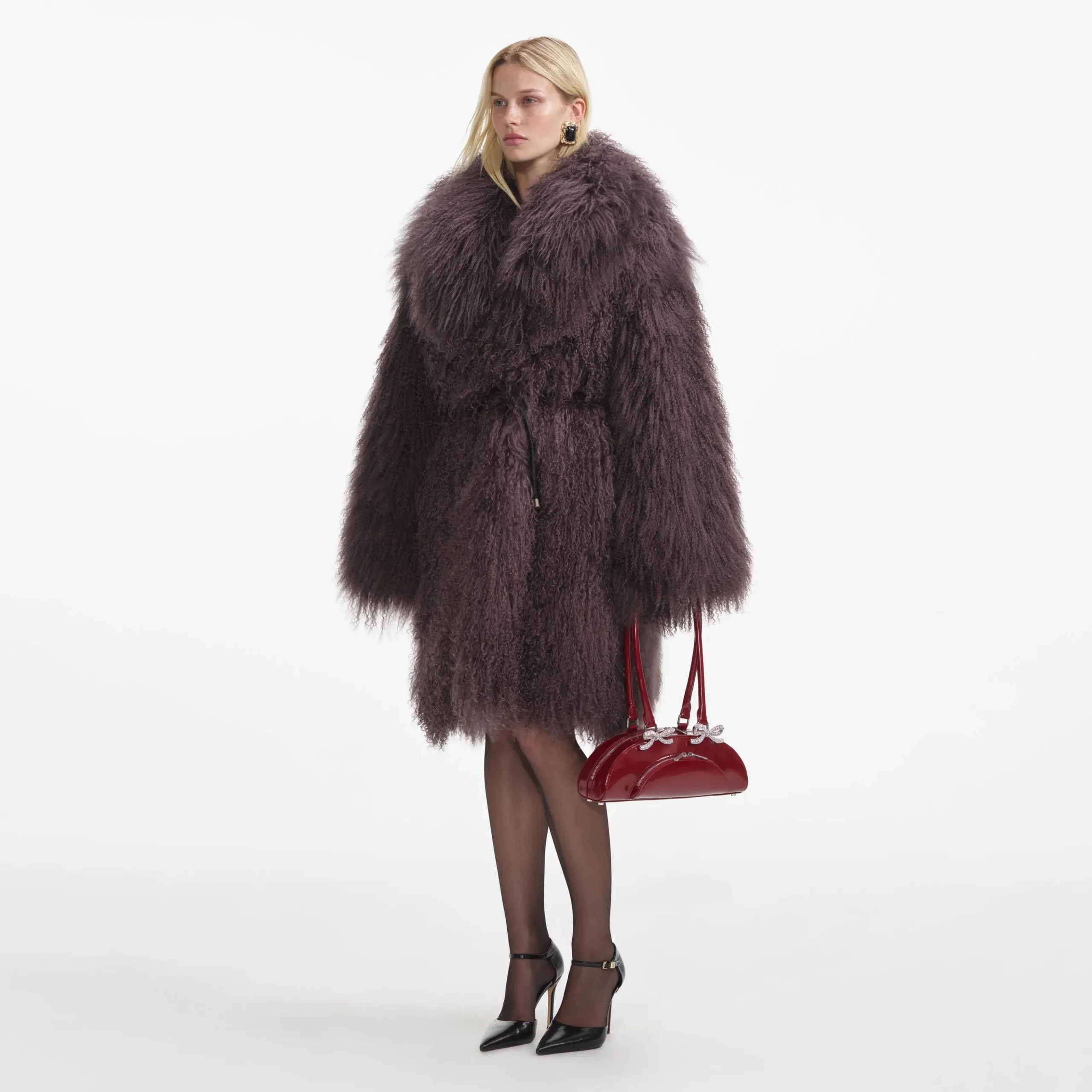 Brown Shearling Coat^self-portrait Clearance