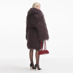 Brown Shearling Coat^self-portrait Clearance