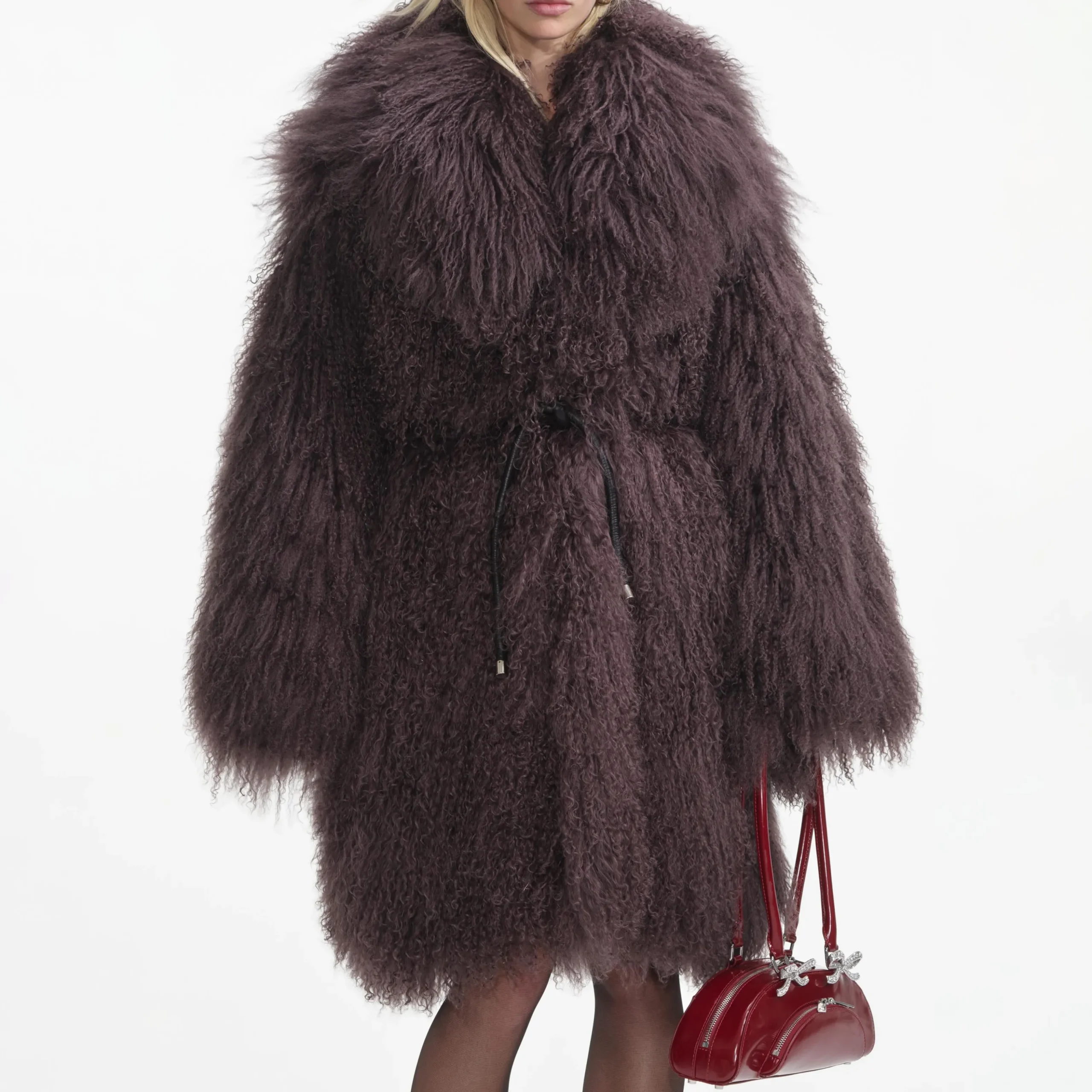 Brown Shearling Coat^self-portrait Clearance