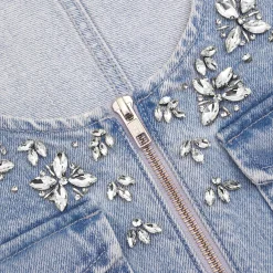 Denim Mini Dress^self-portrait Cheap