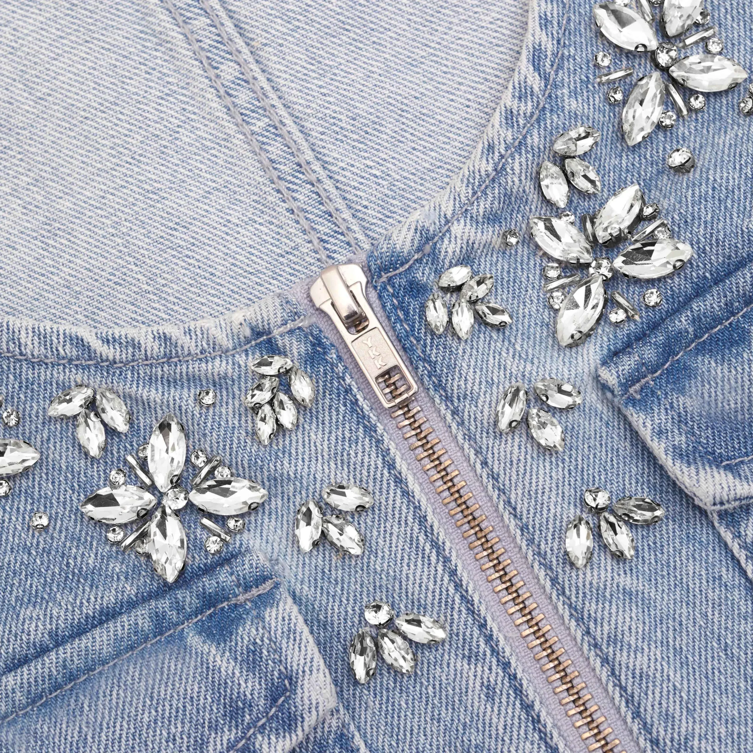 Denim Mini Dress^self-portrait Cheap